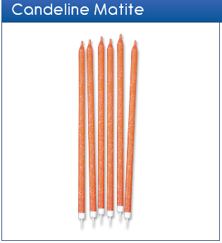 Candeline matite glitter arancio